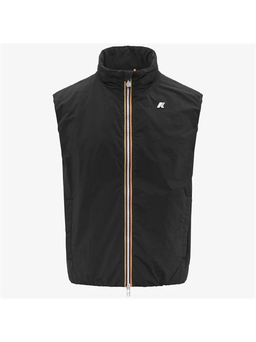 Gilet uomo tessuto nylon in jersey colore black